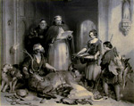 Bolton Abbey In The Olden Time by Edwin Landseer - part of our Vintage Prints Gallery